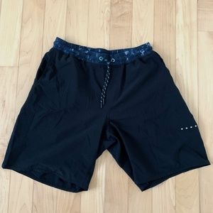 Mens RPM Ridge Training Short 9" Black w/ Dark Blue Waistband size S